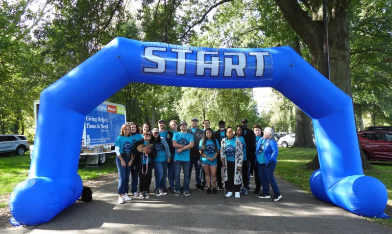 People gather to take Steps of Hope